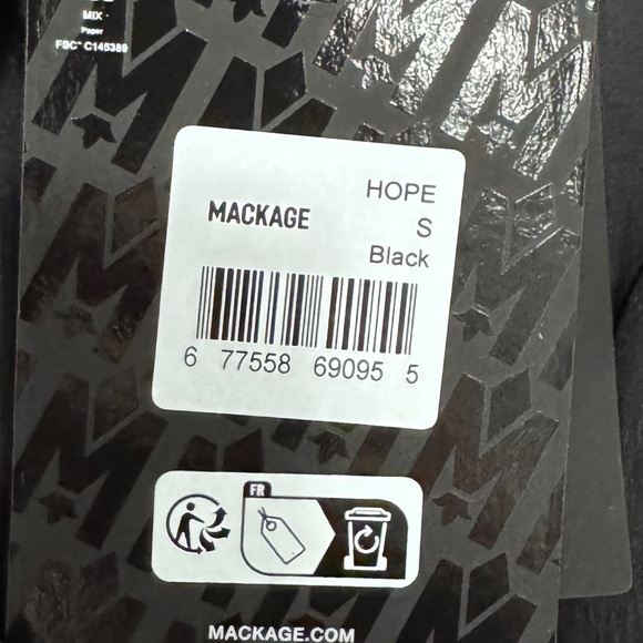 MACKAGE HOPE BLACK S - BRAND NEW LADIES DOWN JACKET - Picture 7 of 7